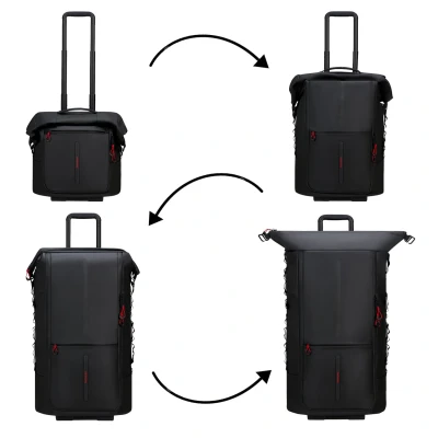 Afbeelding van Samsonite Ecodiver Foldable Duffle On Wheels Koffer 82 25 Cm Black Zwart Duffles