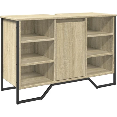 Afbeelding van Wastafelkast 91x35x60 cm bewerkt hout sonoma eikenkleurig