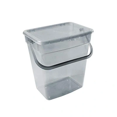 Afbeelding van Plast Team 10L poedercontainer transparant Grijs