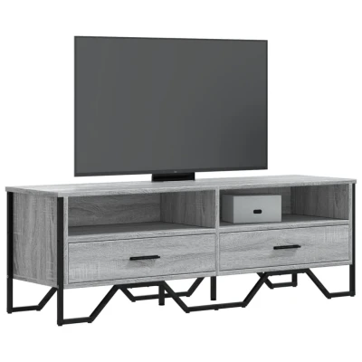 Afbeelding van Tv meubel 122x34x41 cm bewerkt hout grijs sonoma eikenkleurig
