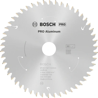 Image de BOSCH 2608837755 lame de scie circulaire Standard pour aluminium scies sans fil 140 x 20 1.6/1.1 mm, 50T