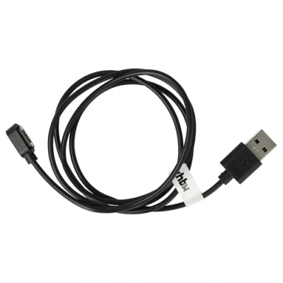 Afbeelding van vhbw USB oplaadkabel compatibel met Umidigi Uwatch 3 Smartwatch, fitnesstracker laadstation zwart 100 cm