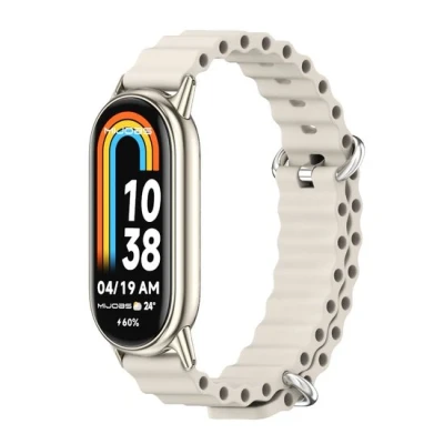 Afbeelding van Ocean siliconen bandje Beige Xiaomi Smart band 8