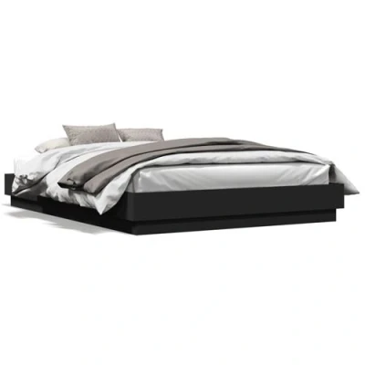 Afbeelding van vidaXL Bedframe met LED verlichting zwart 150x200 cm