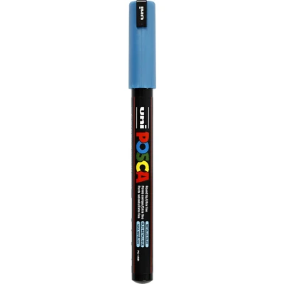 Afbeelding van uni ball Paint Marker op waterbasis Posca PC 1MR metaalblauw 6 stuks