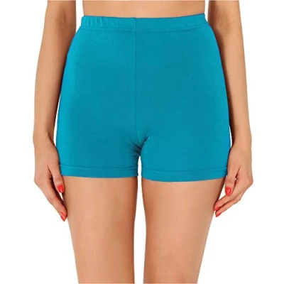 Afbeelding van Merry Style MS MS10 358 LE Dames Leggings Sport Vrijetijdsbroek Kort Katoen Sporbroek Yogabroek Donkerturquoise M