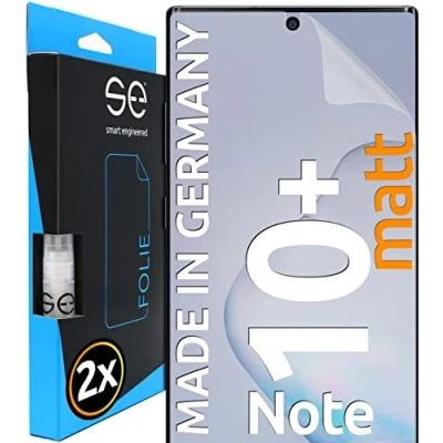 Afbeelding van smart engineered Samsung Galaxy Note 10 Plus 3D displaybeschermfolie antireflecterend [2 stuks mat, hydrogel beschermfolie, compatibel met hoesjes, zachte TPU folie