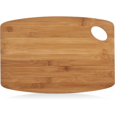 Afbeelding van Zeller keuken snijplank met oog bamboe hout rechthoekig 34 x 23 cm