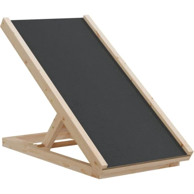 Afbeelding van Hondenloopplank 70x35 cm massief vurenhout grijs