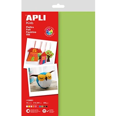 Afbeelding van Apli Kids Vilt vellen A4 10 kleuren vel