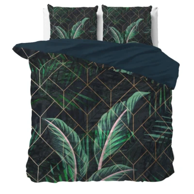 Afbeelding van Dekbedovertrek Arisha Lits jumeaux (240x200/220 cm) Polyester katoen Natuur Zwart Sleeptime Ga naar Dekbed Discounter.nl &amp; Profiteer Nu