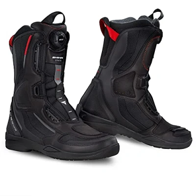 Afbeelding van SHIMA STRATO LADY Motorlaarzen voor dames, ademend, versterkt, Adventure Touring, met snelsluitsysteem, ATOP, enkelondersteuning, antislipzool (zwart, 38)