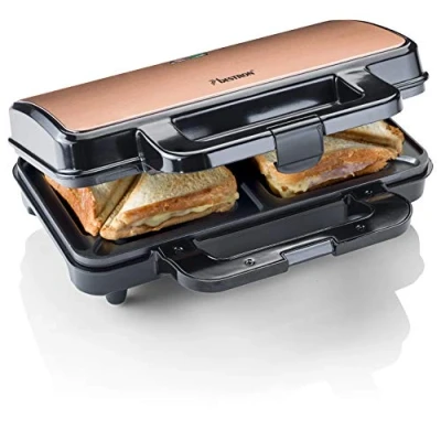 Afbeelding van Bestron Asm90xlco Sandwich Maker Xl Zwart/koper