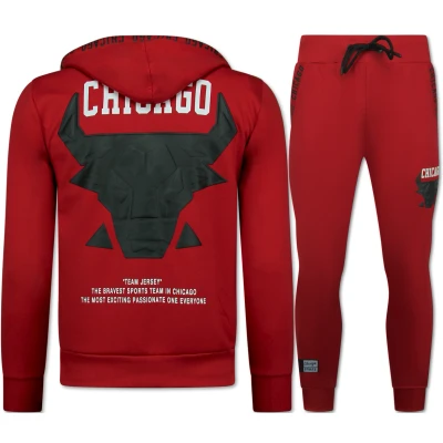 Afbeelding van Chicago Bull Trainingspakken Heren Joggingpak Huispak Volwassenen 5231 Rood