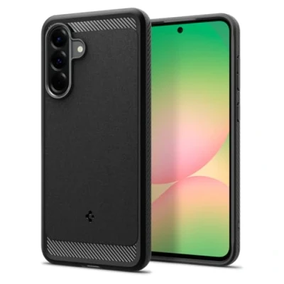Afbeelding van Spigen Rugged Armor Backcover voor de Samsung Galaxy A56 Matte Black