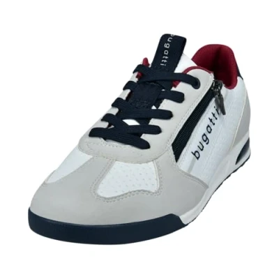 Afbeelding van bugatti Sneakers laag, Heren, Maat: 42, White light grey Hoogwaardig imitatieleer