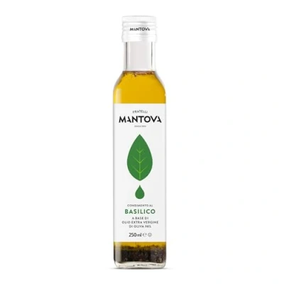 Afbeelding van Basilicum extra zuivere geurolie 100% Italiaans product hoogwaardige olijfolie kaltextract Fratelli Mantova sinds 1905 (basilicum)