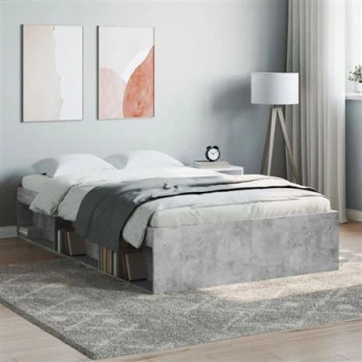 Afbeelding van Bedframe Bruineikenkleurig 140X200 cm 120 x 190 / Betongrijs