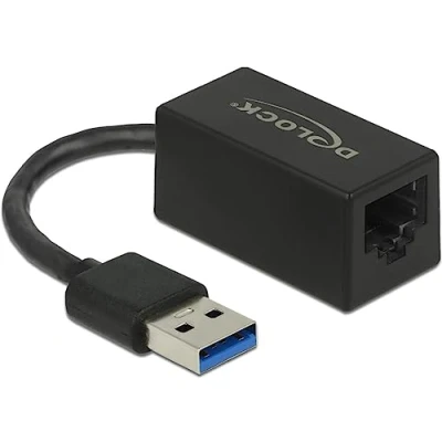 Afbeelding van Delock USB, RJ45 Adapter [1x USB A stekker 1x bus] 66039 9 cm Met LED