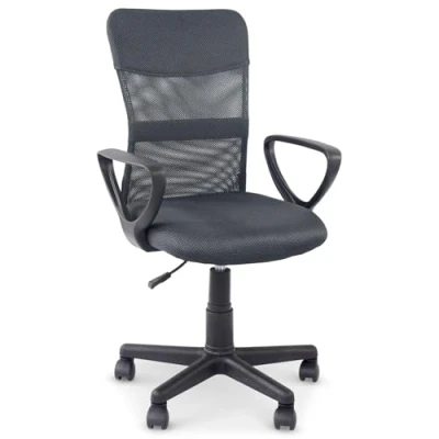 Afbeelding van IDIMEX Jogo Ergonomische draaistoel met armleuningen en bekleding van ademend mesh weefsel, grijs