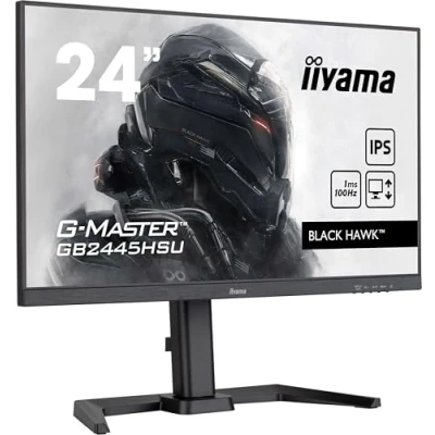 Afbeelding van iiyama Black Hawk G Master GB2445HSU B2 LED Monitor 23.8&quot; Fast IPS 1920 x 1080 Full HD 100 Hz 1ms 1300:1