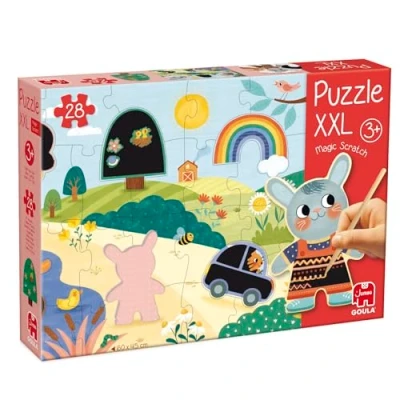 Afbeelding van Jumbo Goula XXL Magic Scratch Puzzel met verborgen kleurplaat