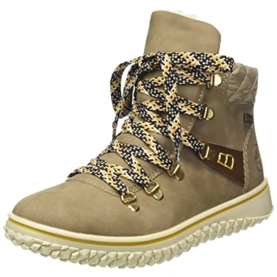 Afbeelding van Rieker dames veterboot beige