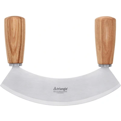 Afbeelding van Triangle Wiegemes 17.5 cm Essenhout Heft Roestvrijstaal