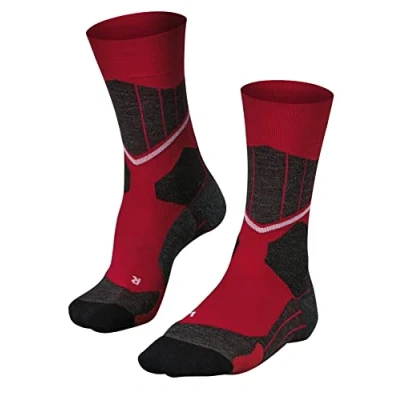 Afbeelding van FALKE SC1 Langlauf Skisokken compressie, Ultralichte padding functioneel garen sportsokken heren rood Maat 39 41