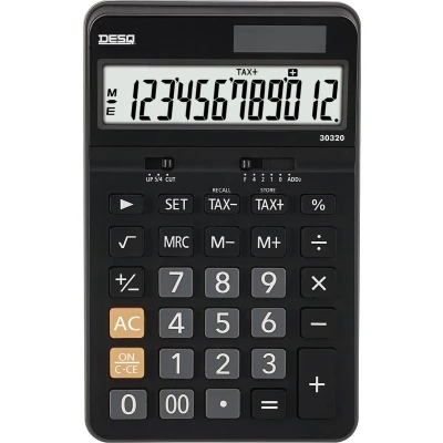 Afbeelding van Desq bureaurekenmachine Business Classy Large 30320, zwart