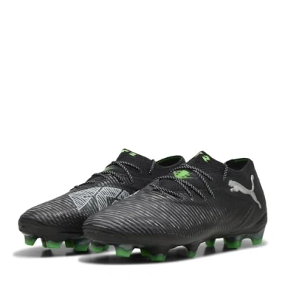 Image de PUMA FUTURE 8 ULTIMATE Low FG Football Boots Unisex, Chaussures, Noir/Cool Light Gris/Vert, 35.5