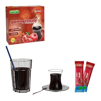 Afbeelding van KOZA 30 stuks instant poeder voor warme of koude dranken Turkse thee ijsthee fruitthee cay theepoeder granaatappel