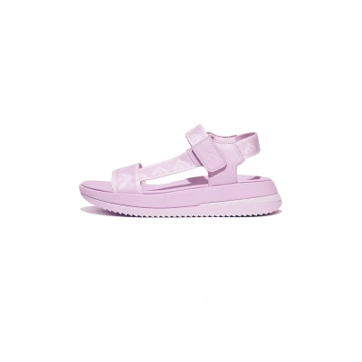 Afbeelding van Fitflop Surff Sandalen met plateauzool, Dames, Maat: 38, Paars Leer