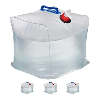 Afbeelding van Relaxdays 8x opvouwbare jerrycan 20 liter water met kraan camping