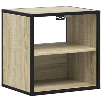 Afbeelding van vidaXL Nachtkastje wandgemonteerd 40x31x39,5 cm sonoma eikenkleurig