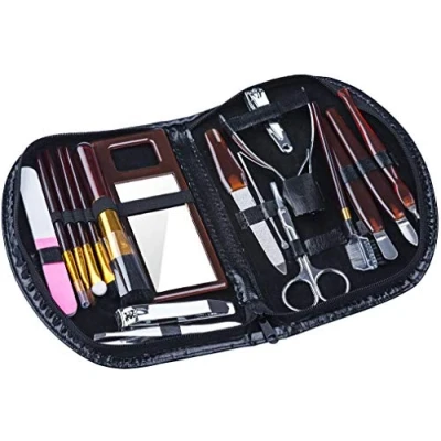 Afbeelding van Manicure set in etui 18 Delig nagelverzorgingsset