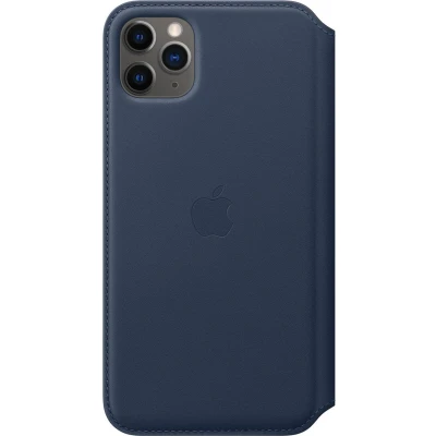 Afbeelding van Apple origineel leather Folio case iPhone 11 Pro Max Deep Sea Blue MY1P2ZM/A