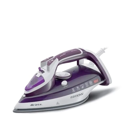 Afbeelding van Ariete 6243 Droog &amp; stoomstrijkijzer Keramische zoolplaat Paars, Wit 2200 W