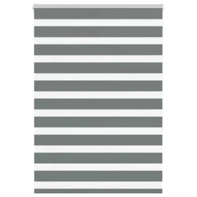 Afbeelding van vidaXL Zebra rolgordijn 95x150 cm stofbreedte 90,9 donkergrijs