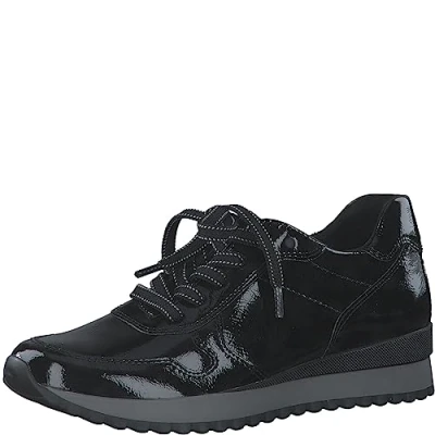 Afbeelding van MARCO TOZZI 2 23714 41 damessneakers, Zwarte Pat.Cb.