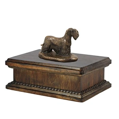 Afbeelding van Bullmastiff urn hond elegante met hondenstandbeeld voor as van je