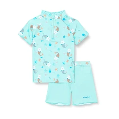 Afbeelding van Playshoes Uv beschermende badset tweiteilig zwemshirt badmode unisex kinderen (1 stuk), Eenhoorn Zee Kat