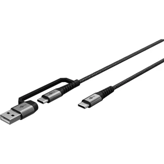 Afbeelding van USB C naar en A kabel Goobay 3 meter 2.0