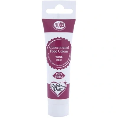 Afbeelding van Rainbow Dust ProGel Levensmiddelenkleurstof, concentraat, wijnrood, gel, kleurstof voor gebak en taartdecoratie, 25 g