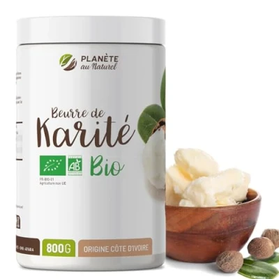 Image de Beurre de Karité Bio AB 800 gr 100% végétal