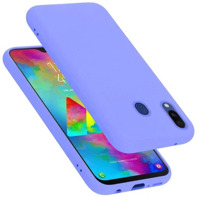 Afbeelding van Cadorabo Hoesje geschikt voor Samsung Galaxy M20 in LIQUID LICHT PAARS Beschermhoes gemaakt van flexibel TPU silicone Case Cover