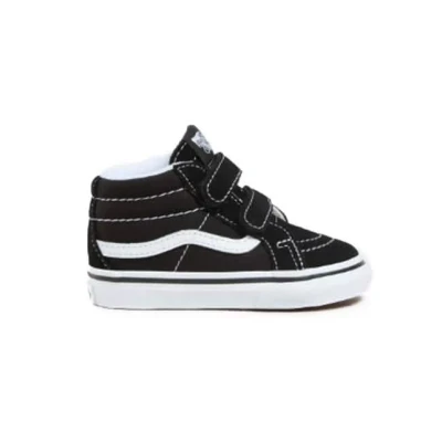 Afbeelding van Vans SK8 MID Reissue Unisex Sneakers hoog voor kinderen, Maat: 34.5, Black/true white Leer en textiel