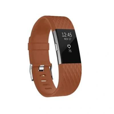 Afbeelding van Fitbit Charge 2 siliconen bandje Maat: Small Coffee