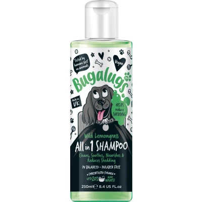 Afbeelding van Bugalugs 4 1 Citroengras Honden Shampoo Vermindert Haaruitval Vegan 250ML