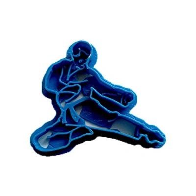 Afbeelding van Cuticuter Sport Karate 2 koekjesvorm, blauw, 8 x 7 1,5 cm